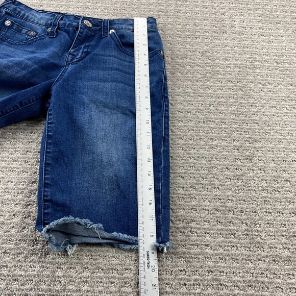 True Religion Jean Shorts Size 14 Boys Blue Denim Cut-Off Short Pants Casual - Picture 12 of 14